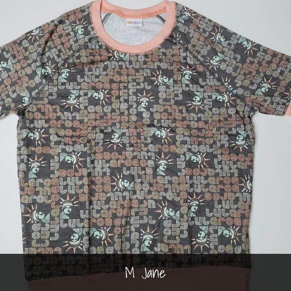 LuLaRoe Jane Sweatshirt Medium Statue of Liberty Americana American Dreams - Picture 1 of 2